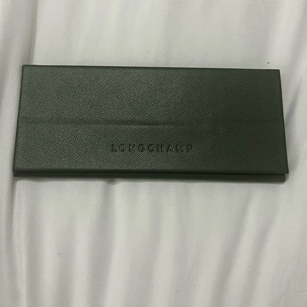 NEW Longchamp Green Eye Glass Case with Magnetic Closure